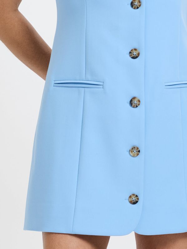 Azra Twill Square Neck Mini Dress