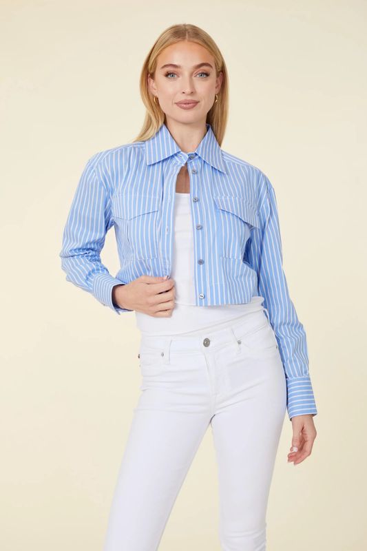Stripe Crop Blouse