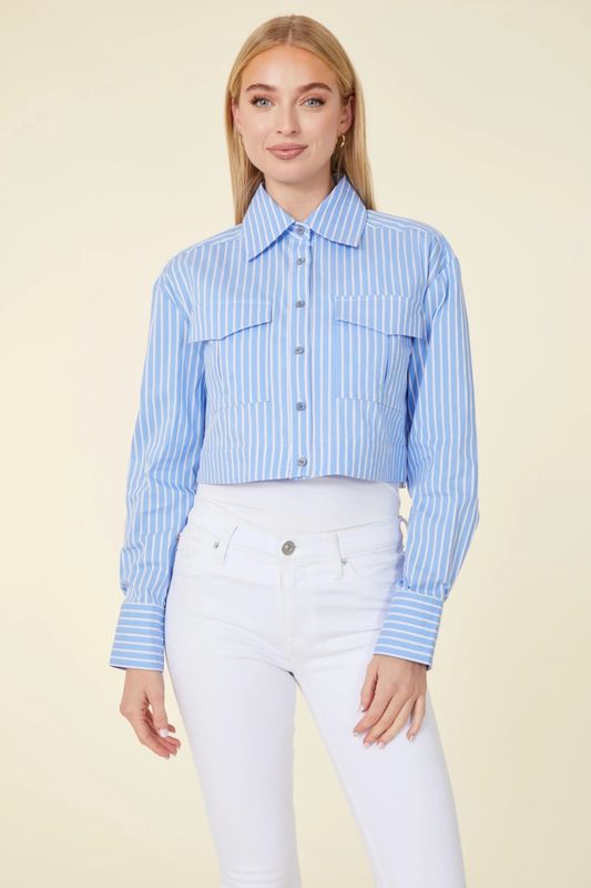 Stripe Crop Blouse