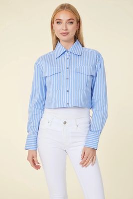 Stripe Crop Blouse