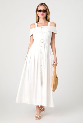 Fluid Rayon Midi Dress