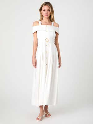 Fluid Rayon Midi Dress