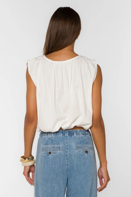 Gwyn Sleeveless Bubble Tee