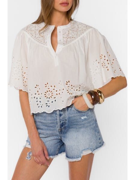 Annika Eyelet Top