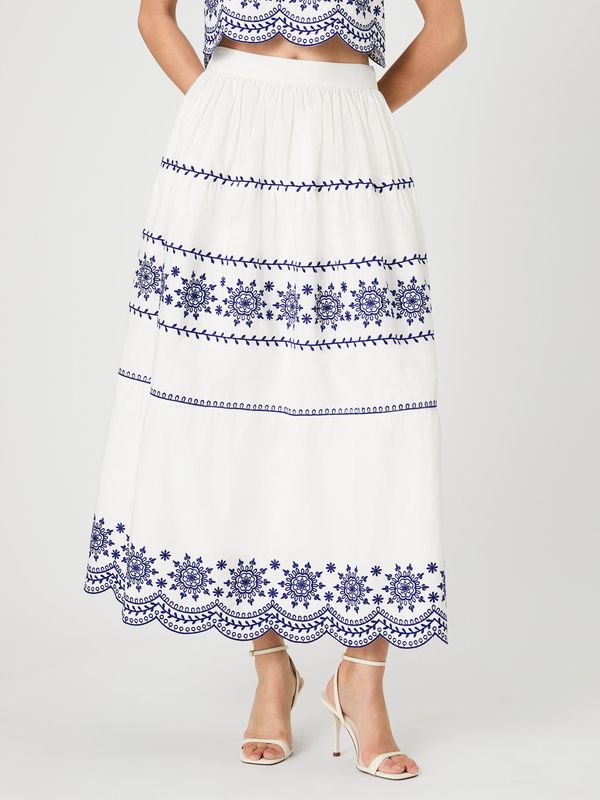 Alissa Embroidered Midi Skirt