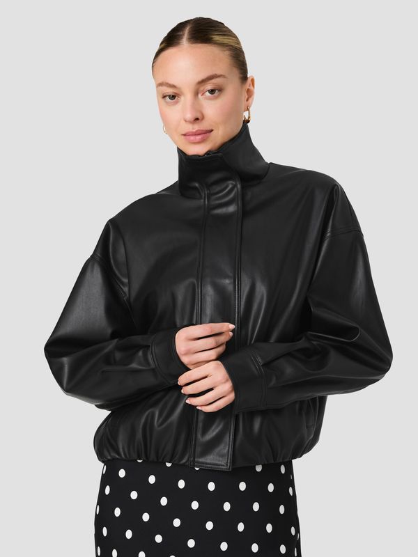 Dessa Faux Leather Bomber Jacket
