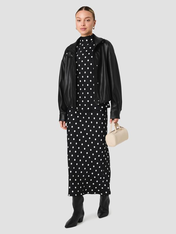 Dessa Faux Leather Bomber Jacket