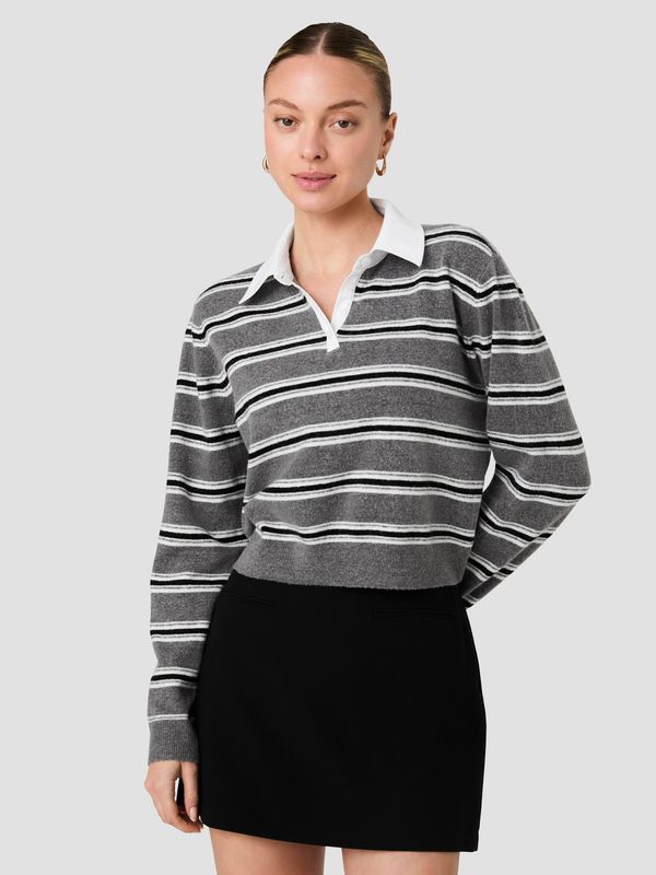 Yulia Knit Campus Stripe Pullover