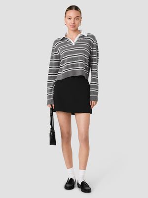 Yulia Knit Campus Stripe Pullover