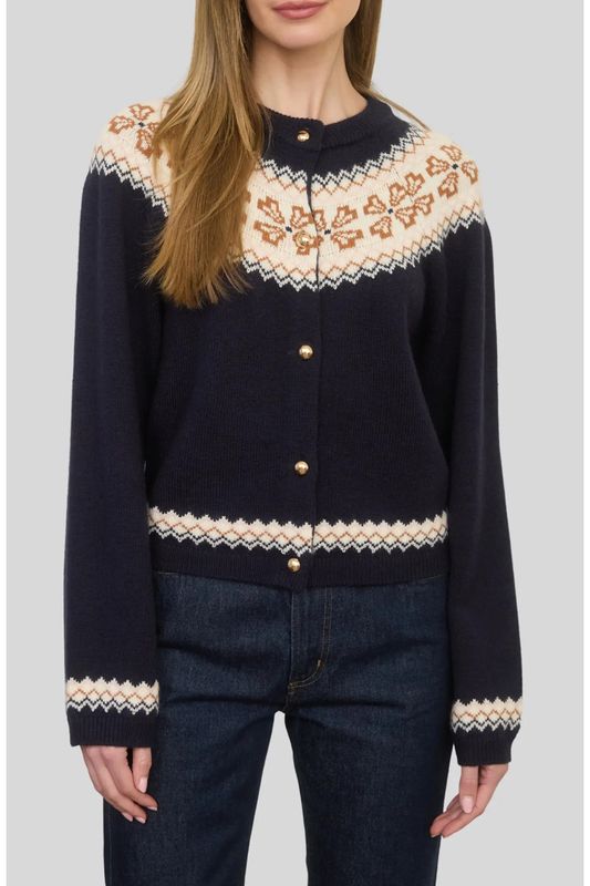 Fair Isle Button Cardigan