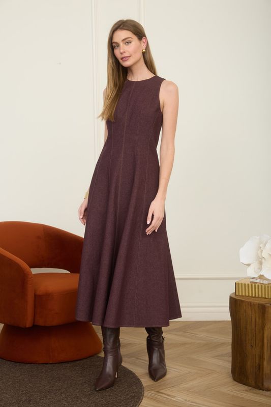 Top Stitch Sleeveless  Dress