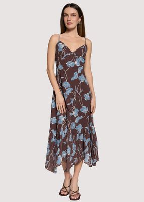 Sapphire Mist Midi Dress