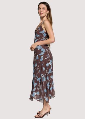 Sapphire Mist Midi Dress