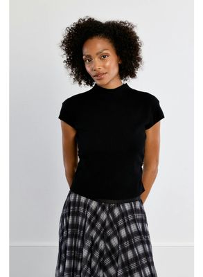 SS Mock Knit Mock Neck