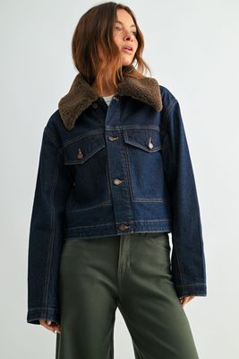 Fur Collar Denim Jacket