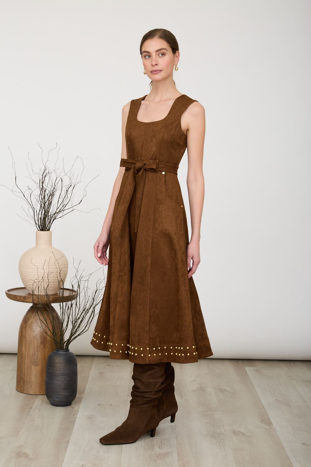 Sleeveless A Line Midi