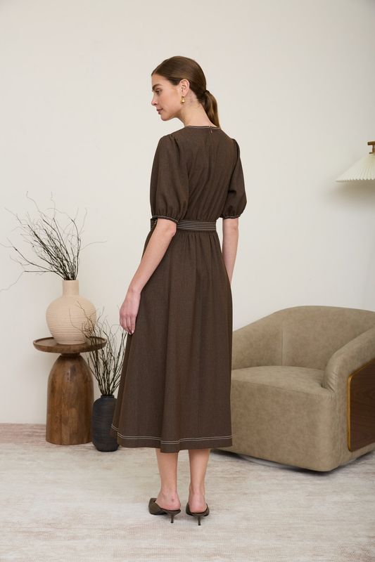 Bubble Sleeve Midi