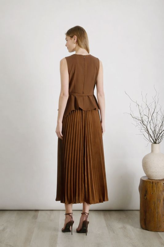 Twofer Pleated Midi