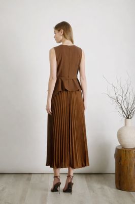 Twofer Pleated Midi