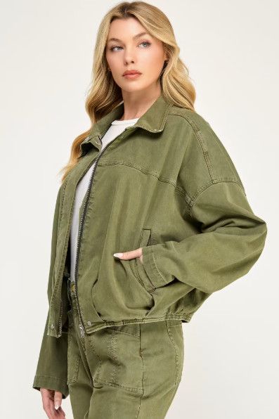Blake Funnel Neck Bomber Jacket