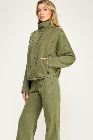 Blake Funnel Neck Bomber Jacket