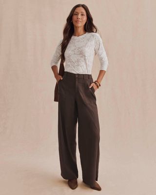 Cecelia Floral LS Tee