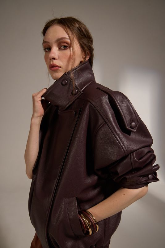 Misti Funnel Neck Vegan Jacket