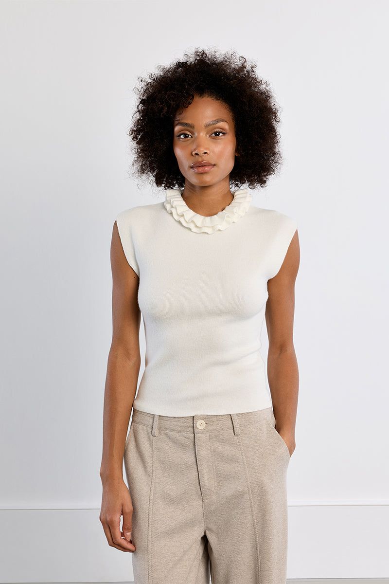 Victorian Collar SS Sweater
