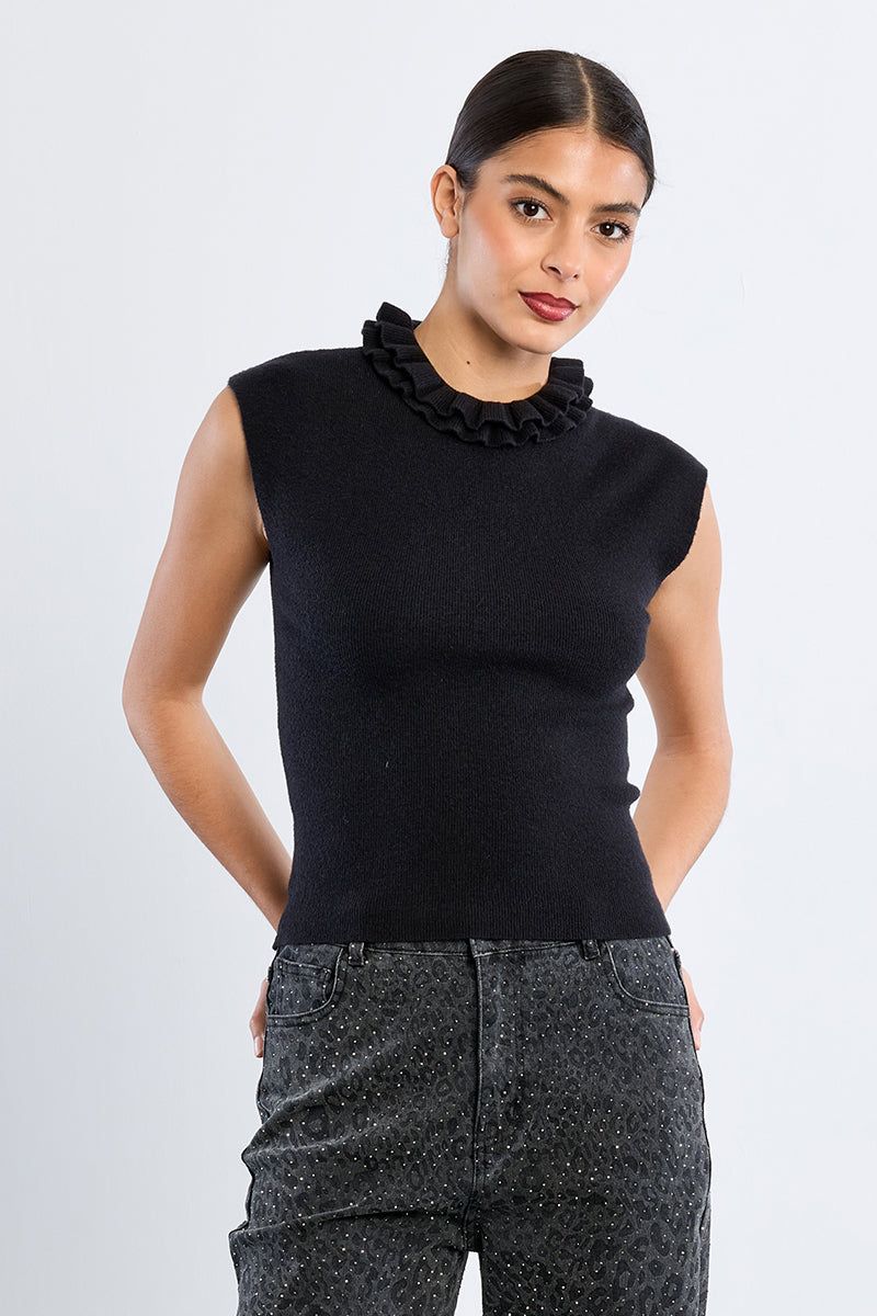 Victorian Collar SS Sweater