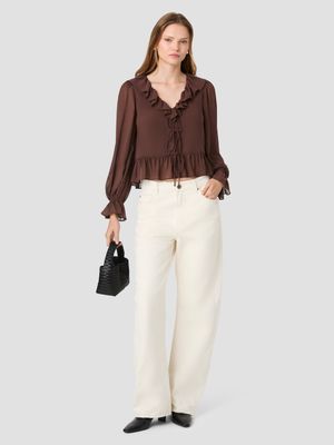 Marina Chiffon Tie Blouse