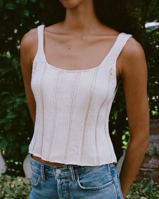 Anne Ribbed Knit Tank