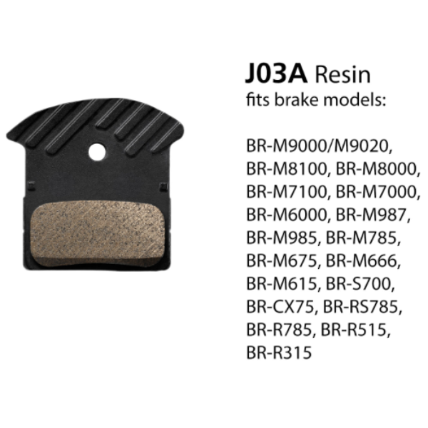Shimano J03A w/fin Resin Pad &amp; Spring Brake Pads