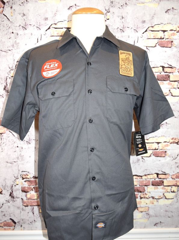 Black Rose Short Sleeve Dickies Work Shirt