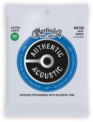 Martin &amp; Co. 12 String Extra Light Strings MA180