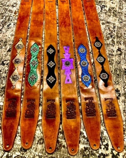 Handmade Premium 3&quot; Custom Leather guitar straps