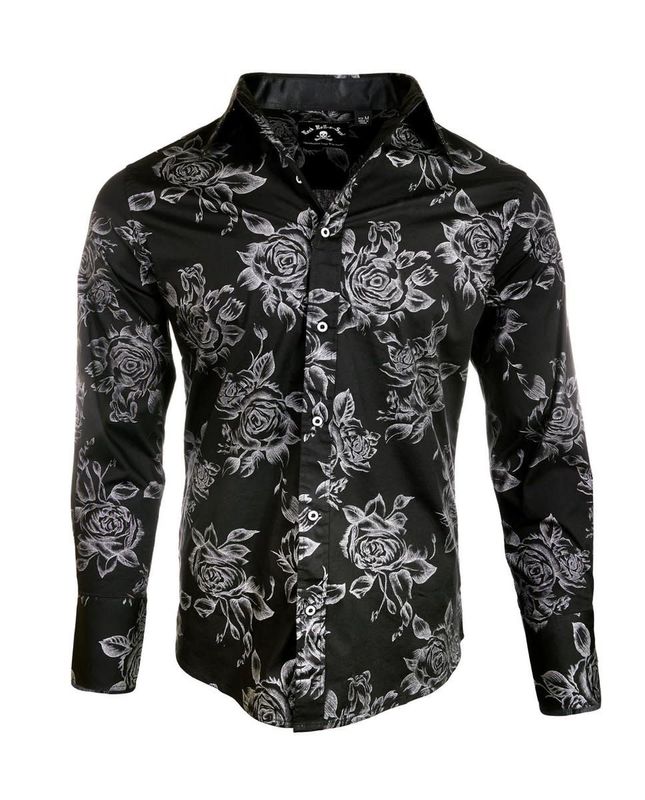 RockRollnSoul Western Shirt Black/Silver RRMW507-BSLV