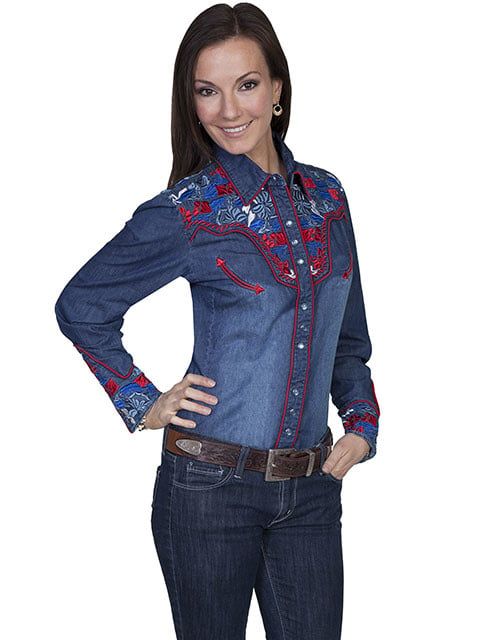 Scully Western Shirt Ladies PL-654C