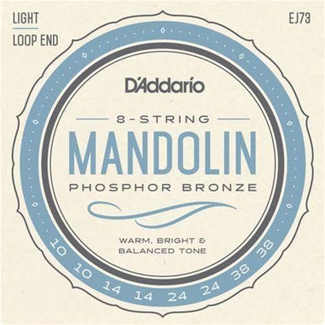D&#39;Addario EJ73 8 string Mandolin strings - lite019954321833