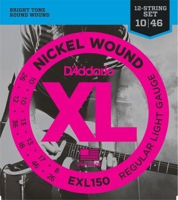 D&#39;Addario Nickel Wound Regular Light 12 String 10-40 Exl150