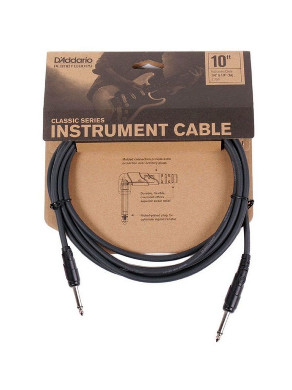 D&#39;Addario Planet Waves Classic Series Instrument Cable 10ft PW-CGT-10