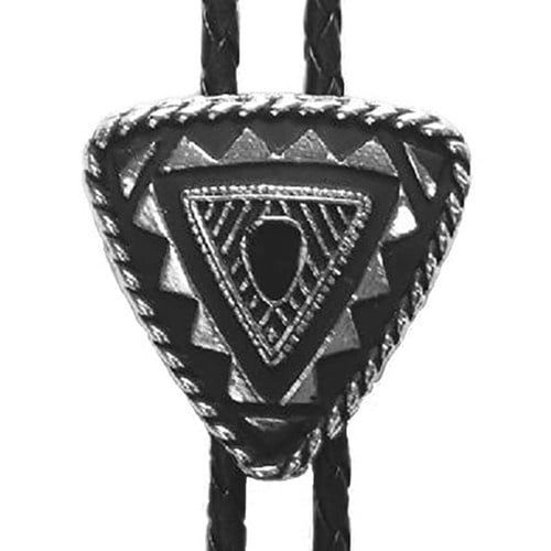Made in the USA - Silver Plated Triangular Bolo Tie