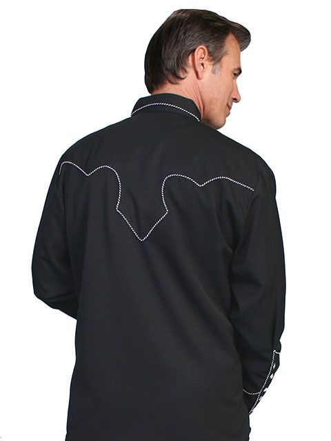 Scully Western Shirt P-726 Blk. Small