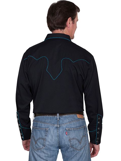 Scully Western Shirt P-726 Turq. Small