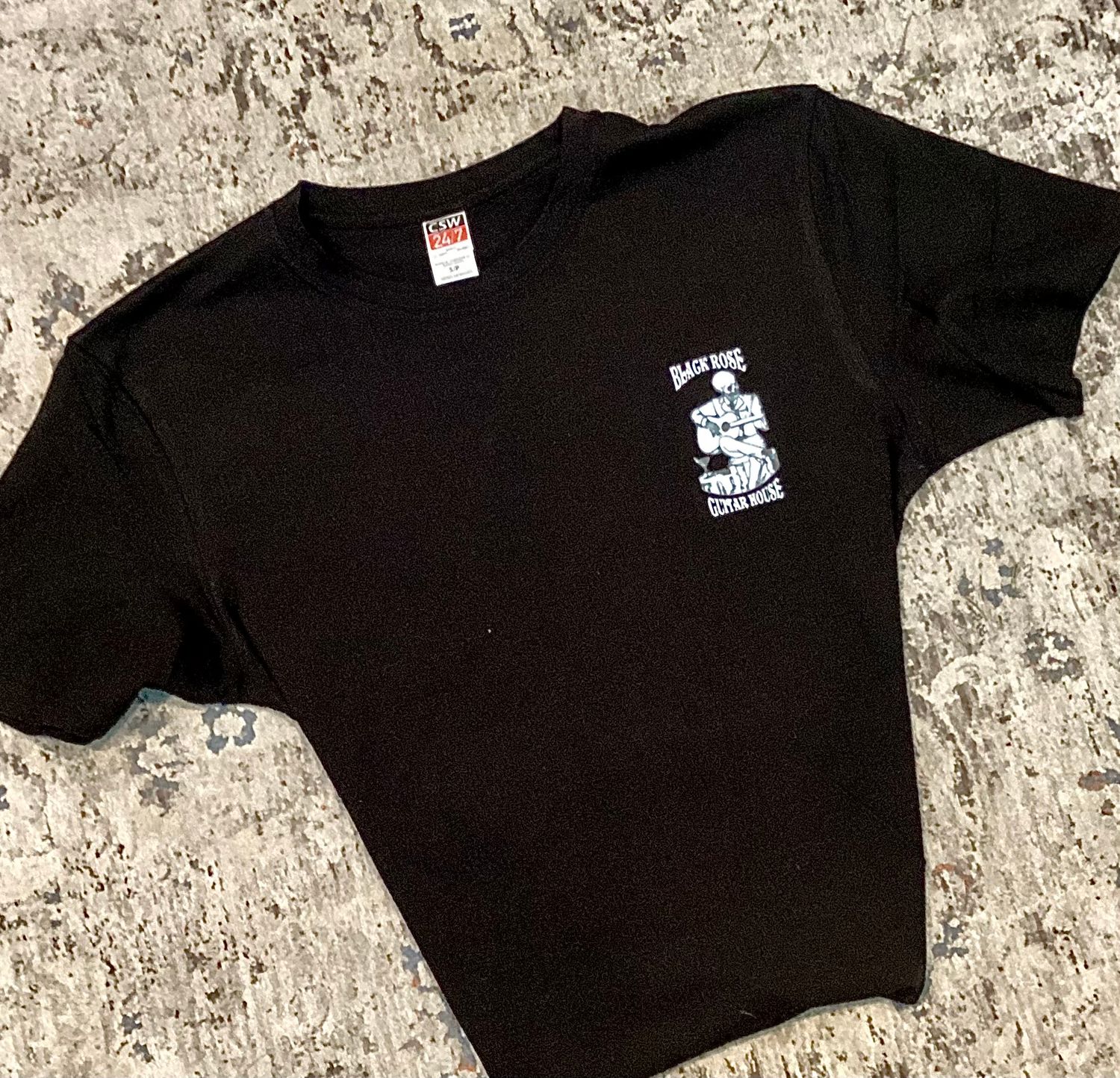 Black Rose Tee Black UL logo - SM