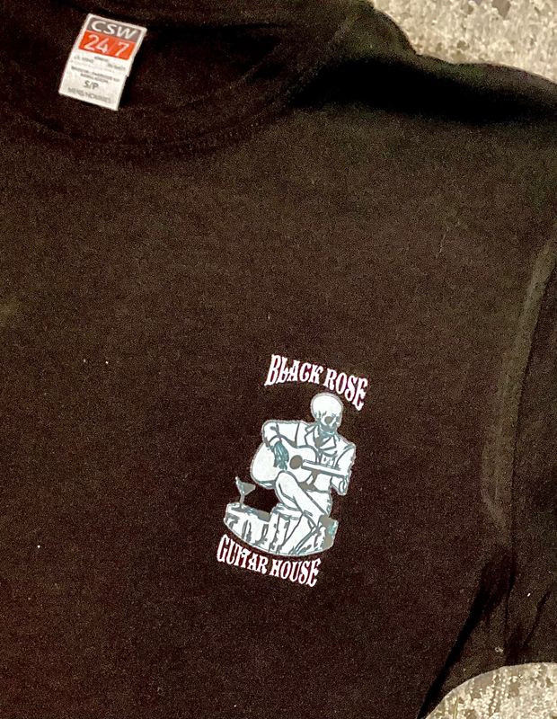 Black Rose Tee Black UL logo - SM