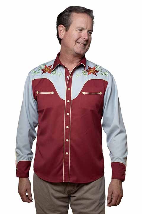 Scully Western Shirt P-935 BUR LG