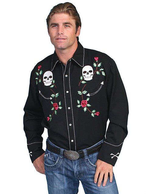 Scully Western Shirt P-771 BLK MED