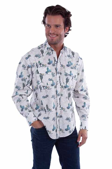 Scully Western Shirt PS-357 WHT XL