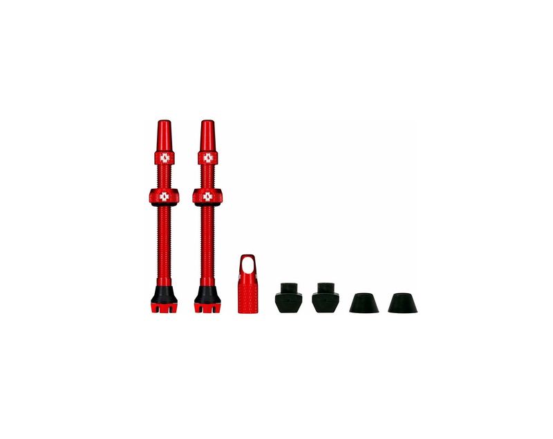Muc-Off V2 Tubeless Valve Kit - Red, 44mm, Pair