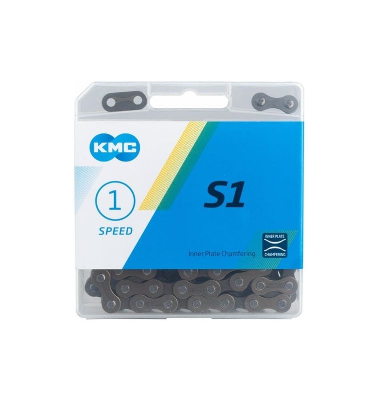 KMC S1 Chain - Single Speed 1/2&quot; x 1/8&quot;, 112 Links, Brown
